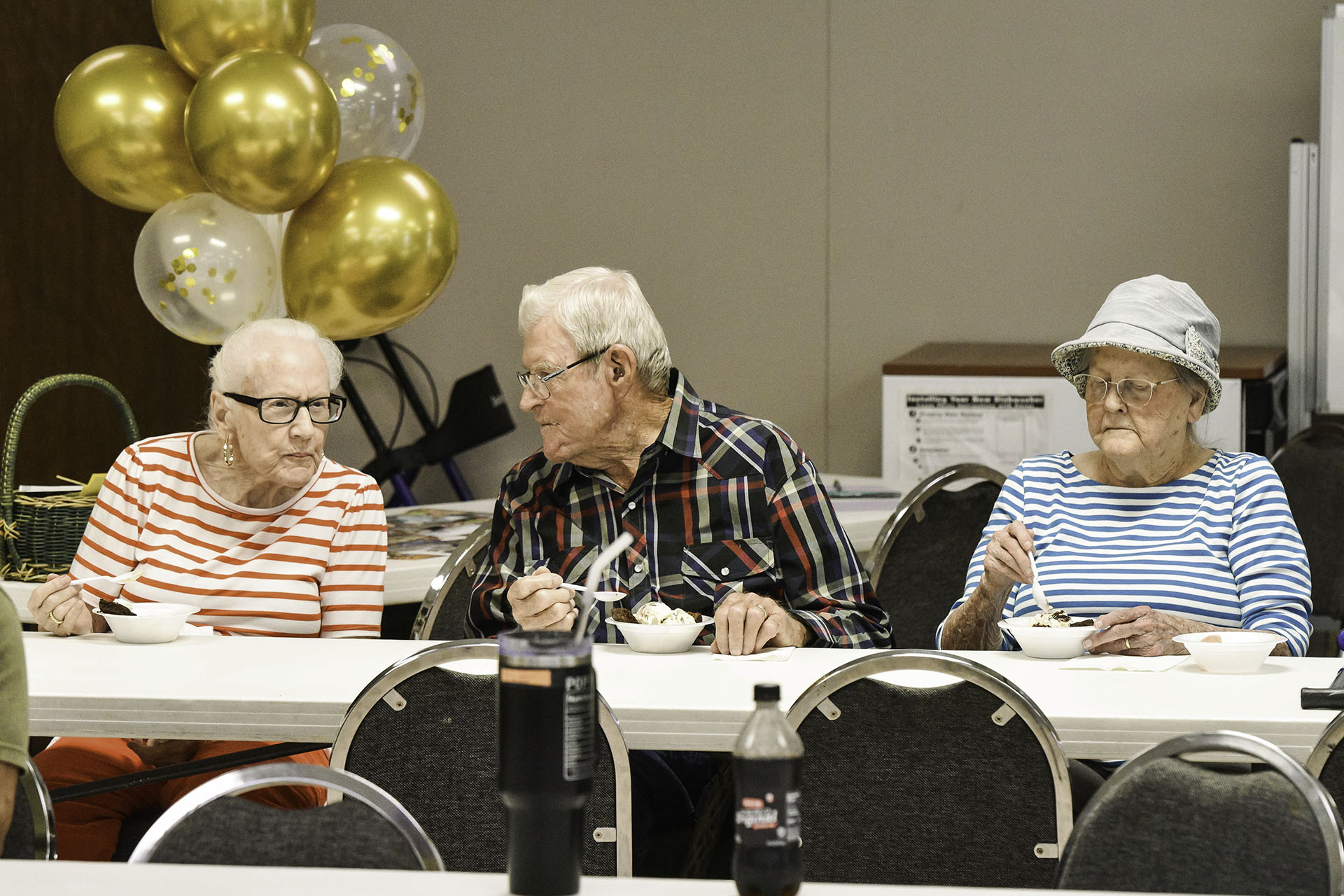 Senior folks at church event